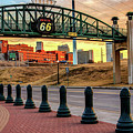Rt 66 Sunrise - Tulsa Oklahoma's Route 66 Sign Photograph by Gregory Ballos Rt 66 Sunrise - Tulsa Oklahoma's Route 66 Sign Photograph by Gregory Ballos