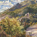 Morning Walk at Mount Sanitas Painting by Anne Gifford Morning Walk at Mount Sanitas Painting by Anne Gifford