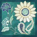 Moroccan Paisley Peacock Blue 2 Painting by Audrey Jeanne Roberts Moroccan Paisley Peacock Blue 2 Painting by Audrey Jeanne Roberts