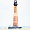 Morris Island Lighthouse Watercolor Photograph by Dale Powell Morris Island Lighthouse Watercolor Photograph by Dale Powell