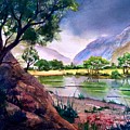 Mountain Lake Memories Painting by Frank SantAgata Mountain Lake Memories Painting by Frank SantAgata