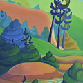 Hills in Spring Painting by Barbel Smith Hills in Spring Painting by Barbel Smith