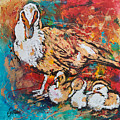 Muscovy Ducklings Painting by Jyotika Shroff Muscovy Ducklings Painting by Jyotika Shroff