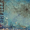 Nashville Skyline Map by Brandi Fitzgerald Nashville Skyline Map by Brandi Fitzgerald