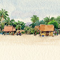 Nassau, Cook Islands, South Pacific Painting by Judith Kunzle