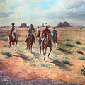 Navajo Riders Painting by ML McCormick Navajo Riders Painting by ML McCormick
