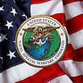 Naval Special Warfare Command - N S W C - Emblem over U. S. Flag Digital Art by Serge Averbukh Naval Special Warfare Command - N S W C - Emblem over U. S. Flag Digital Art by Serge Averbukh