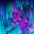 Neon Drifting - Pixel Art Digital Art by Jennifer Walsh Neon Drifting - Pixel Art Digital Art by Jennifer Walsh
