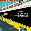 New The Boat Train - A Day on The Open Sea - Retro travel Poster - Vintage Poster by Studio Grafiikka New The Boat Train - A Day on The Open Sea - Retro travel Poster - Vintage Poster by Studio Grafiikka