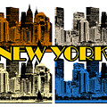 New York 4 color Digital Art by Piotr Dulski New York 4 color Digital Art by Piotr Dulski