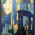 New York Central Lines, Chicago - Retro travel Poster - Vintage Poster by Studio Grafiikka New York Central Lines, Chicago - Retro travel Poster - Vintage Poster by Studio Grafiikka