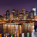 New York City Brooklyn Bridge and Lower Manhattan at Night NYC Photograph by Jon Holiday New York City Brooklyn Bridge and Lower Manhattan at Night NYC Photograph by Jon Holiday