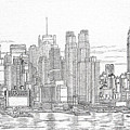 New York City - Manhattan Skyline by Mike Rabe New York City - Manhattan Skyline by Mike Rabe
