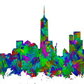 New York City Skyline Abstract Silhouette I by Ricky Barnard New York City Skyline Abstract Silhouette I by Ricky Barnard