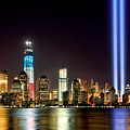 New York City Skyline Tribute in Lights and Lower Manhattan at Night NYC Photograph by Jon Holiday New York City Skyline Tribute in Lights and Lower Manhattan at Night NYC Photograph by Jon Holiday