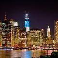 New York City Tribute in Lights and Lower Manhattan at Night NYC Photograph by Jon Holiday New York City Tribute in Lights and Lower Manhattan at Night NYC Photograph by Jon Holiday
