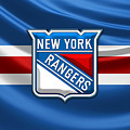 New York Rangers - 3D Badge Over Flag Photograph by Serge Averbukh New York Rangers - 3D Badge Over Flag Photograph by Serge Averbukh