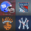 New York Sports Team License Plate Art Giants Rangers Knicks Yankees Mixed Media by Design Turnpike New York Sports Team License Plate Art Giants Rangers Knicks Yankees Mixed Media by Design Turnpike