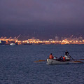 Night Boating on San Francisco Bay Photograph by Derek Dean Night Boating on San Francisco Bay Photograph by Derek Dean