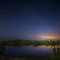 Night Brush Fire in the Everglades Photograph by Mark Andrew Thomas