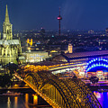 Night Falls Upon Cologne 2 Photograph by Pablo Lopez Night Falls Upon Cologne 2 Photograph by Pablo Lopez
