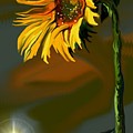 Night Sunflower Digital Art by Darren Cannell Night Sunflower Digital Art by Darren Cannell