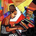 Nina Simone Mixed Media by Everett Spruill Nina Simone Mixed Media by Everett Spruill