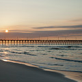 Topsail NC Sunrise And Pier Photograph by Doug Ash Topsail NC Sunrise And Pier Photograph by Doug Ash