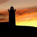 Nubble Lighthouse Silhouette Photograph by Steven Ralser Nubble Lighthouse Silhouette Photograph by Steven Ralser