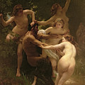 Nymphs and Satyr Painting by William Adolphe Bouguereau Nymphs and Satyr Painting by William Adolphe Bouguereau
