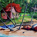 Old Palatuvia Tobago Painting by Karin Dawn Kelshall- Best Old Palatuvia Tobago Painting by Karin Dawn Kelshall- Best
