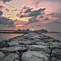 Old Scituate Light At The End Of The Jetty by Charlie Cliques Old Scituate Light At The End Of The Jetty by Charlie Cliques