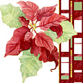 One Perfect Poinsettia Flower w Modern Stripes Painting by Audrey Jeanne Roberts One Perfect Poinsettia Flower w Modern Stripes Painting by Audrey Jeanne Roberts