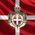 Order of Malta Coat of Arms over Flag Photograph by Serge Averbukh Order of Malta Coat of Arms over Flag Photograph by Serge Averbukh