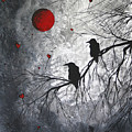 Original Abstract Surreal Raven Red Blood Moon Painting The Overseers by MADART Painting by Megan Duncanson Original Abstract Surreal Raven Red Blood Moon Painting The Overseers by MADART Painting by Megan Duncanson