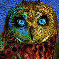 Owl Digital Art by Rafael Salazar Owl Digital Art by Rafael Salazar