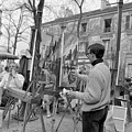 Painters In Montmartre, Paris, 1977 by French School Painters In Montmartre, Paris, 1977 by French School