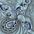 Paisley Power Drawing by Jan Steinle Paisley Power Drawing by Jan Steinle