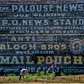 Palouse News Painted Sign on Brick by Ed Broberg