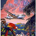 Pan American World Airways - Flying Clippers - Caribbean - Retro travel Poster - Vintage Poster Mixed Media by Studio Grafiikka Pan American World Airways - Flying Clippers - Caribbean - Retro travel Poster - Vintage Poster Mixed Media by Studio Grafiikka