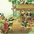 Pandabears Christmas 03 Painting by Kestutis Kasparavicius