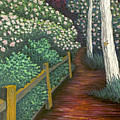 Pathway Home through Mountain Laurel Blooms Pastel by Michele Fritz Pathway Home through Mountain Laurel Blooms Pastel by Michele Fritz