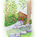 Pavilion Pathway Painting by Lori Taylor Pavilion Pathway Painting by Lori Taylor