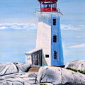 Peggy's Cove Lighthouse Painting by Marilyn McNish Peggy's Cove Lighthouse Painting by Marilyn McNish