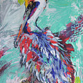Pelican Perch Painting by Jyotika Shroff Pelican Perch Painting by Jyotika Shroff