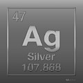 Periodic Table of Elements - Silver - Ag - Silver on Silver Digital Art by Serge Averbukh Periodic Table of Elements - Silver - Ag - Silver on Silver Digital Art by Serge Averbukh