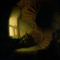 Philosopher in Meditation Painting by Rembrandt Philosopher in Meditation Painting by Rembrandt