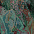 Pink And Green Portrait by Lynne Guess Pink And Green Portrait by Lynne Guess