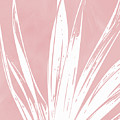 Pink and White Tropical Leaf- Art by Linda Woods Mixed Media by Linda Woods Pink and White Tropical Leaf- Art by Linda Woods Mixed Media by Linda Woods