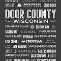 Places Of Door County On Gray by Christopher Arndt Places Of Door County On Gray by Christopher Arndt